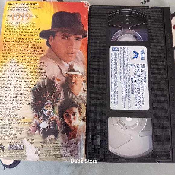 Adventures of YOUNG Indiana Jones - Chapter 18 Treasure of Peacock Eye 1995 VHS - Picture 2 of 2